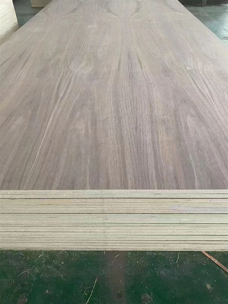 Fancy Plywood Poplar Core Wulnut Natural Wood Veneer