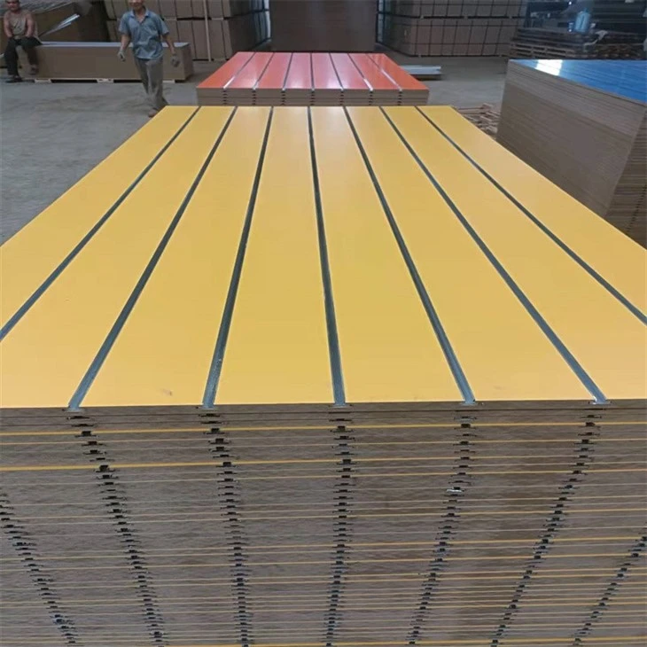 Melamine Mdf Slot Board With Alumnium Bars in Grooves For Garage Storage/Shop Display