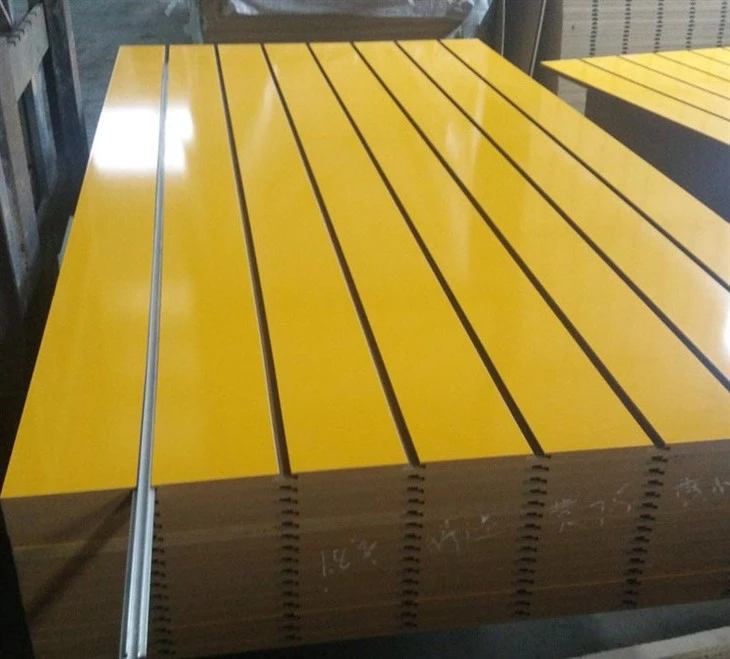 Melamine Mdf Slotted Board With Alumnium Bars in Grooves For Garage Storage/Shop Display