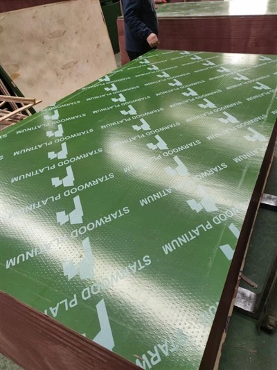 Green Plastic Shuttering Plywood For Construction Concrete Form Works