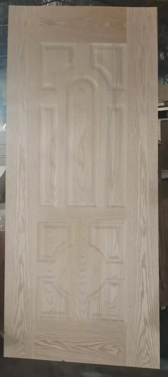 Natural Wood Veneer Primer Molded Mdf Door Skin 2.5mm-4mm