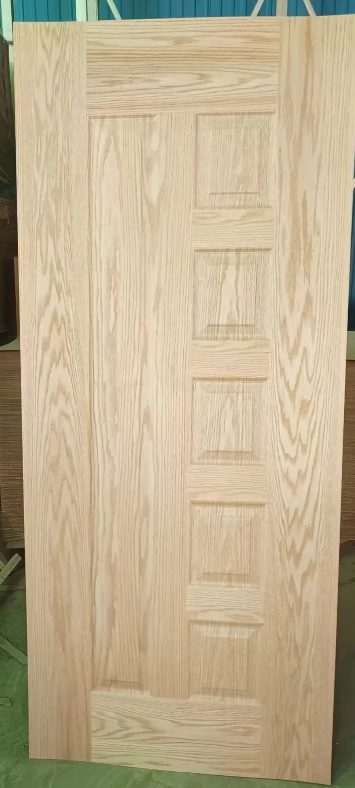 Natural Wood Veneer Primer Molded Mdf Door Skin 2.5mm-4mm