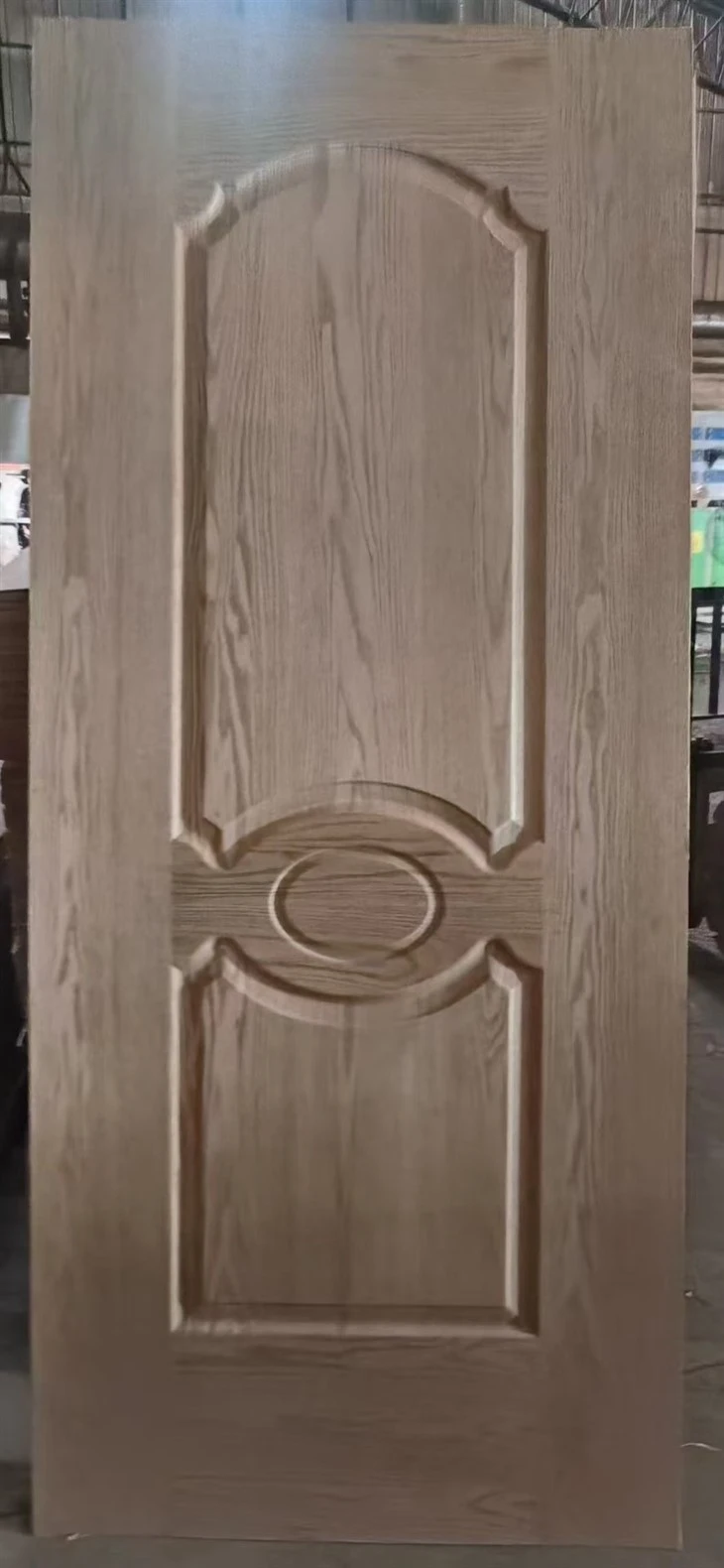 Natural Wood Veneer Primer Molded Mdf Door Skin 2.5mm-4mm
